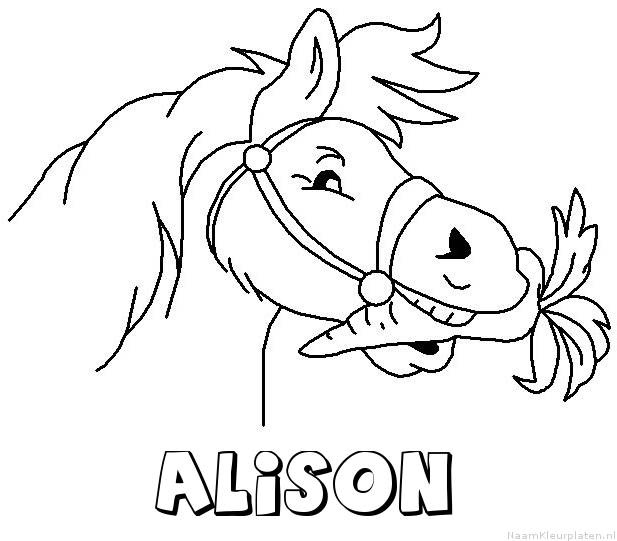 Alison paard van sinterklaas kleurplaat