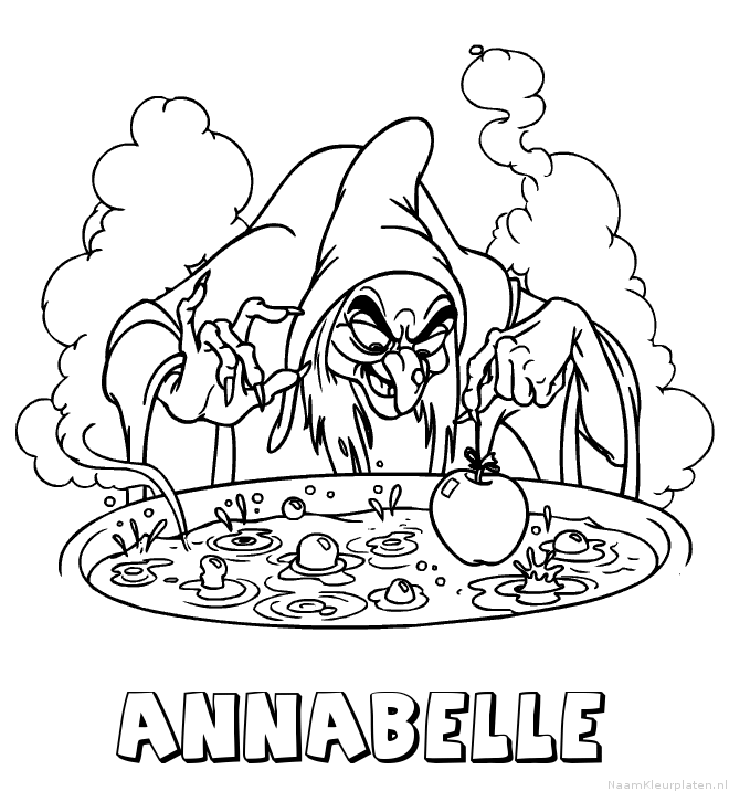Annabelle heks kleurplaat