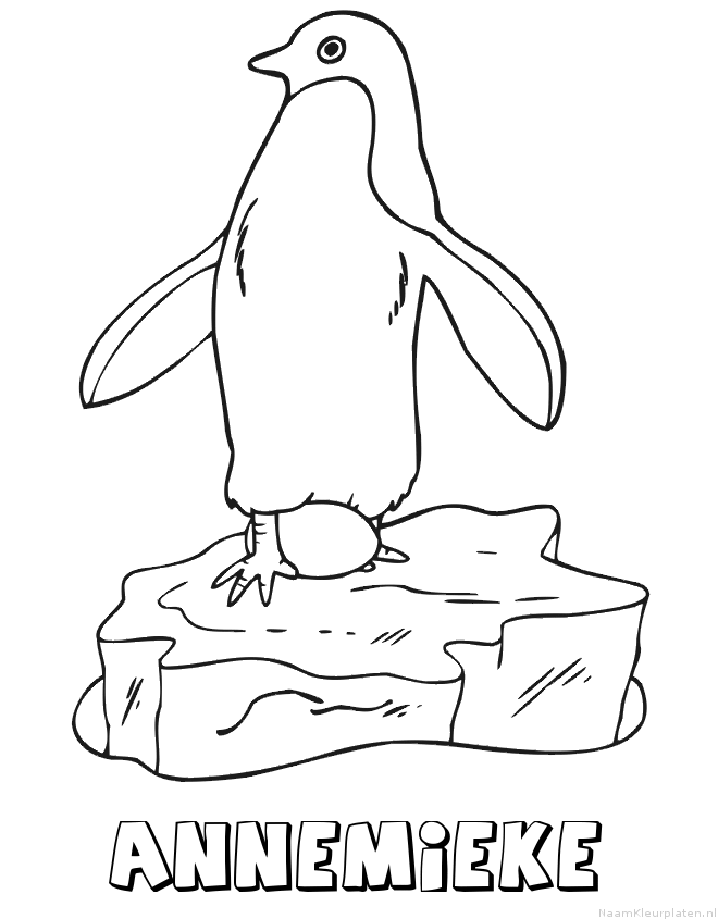 Annemieke pinguin kleurplaat