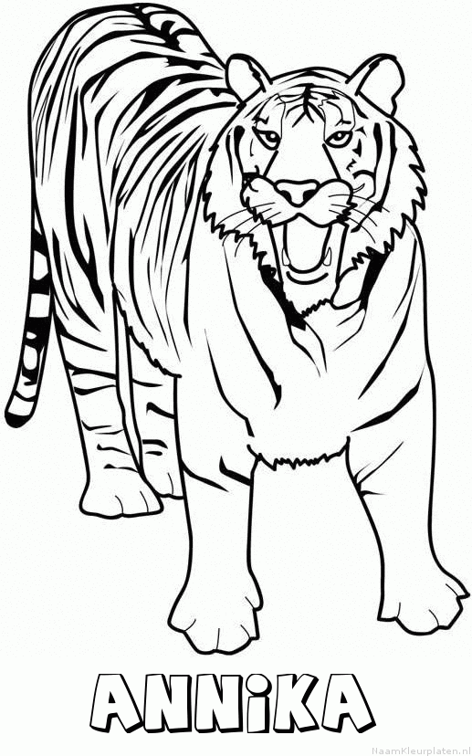 Annika tijger 2 kleurplaat