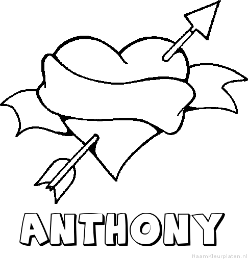 Anthony liefde kleurplaat