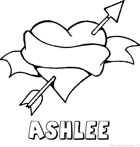 Ashlee liefde kleurplaat
