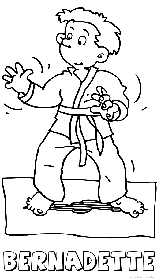 Bernadette judo kleurplaat