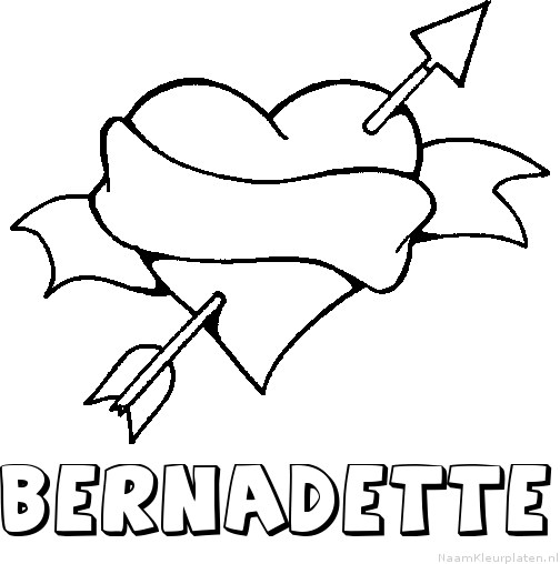 Bernadette liefde kleurplaat
