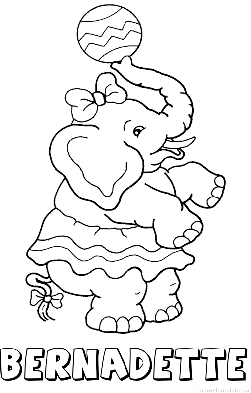 Bernadette olifant kleurplaat