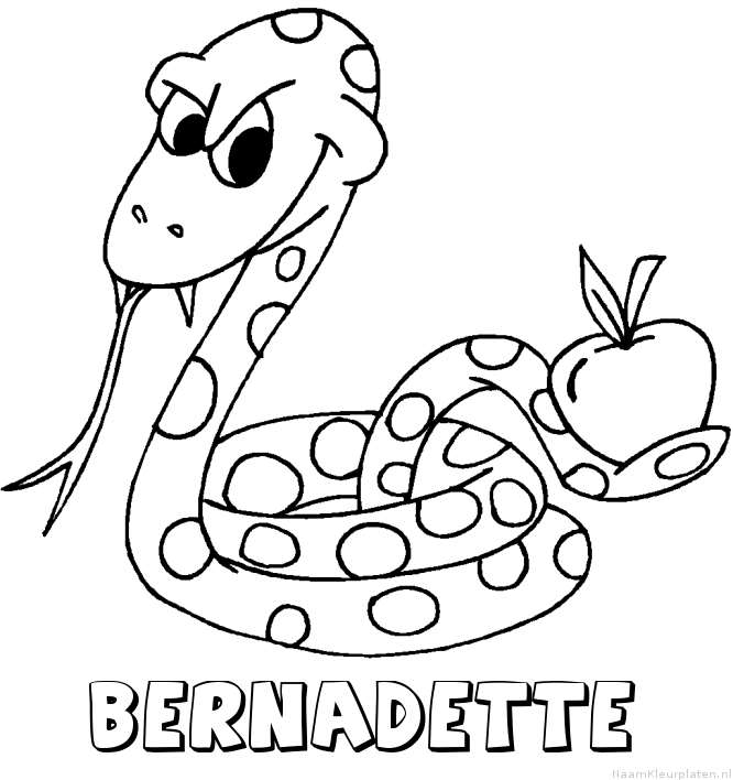 Bernadette slang kleurplaat
