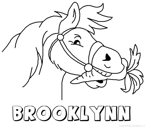 Brooklynn paard van sinterklaas kleurplaat
