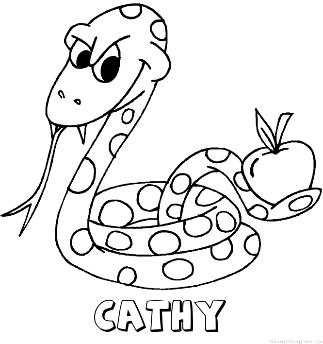 Cathy slang kleurplaat