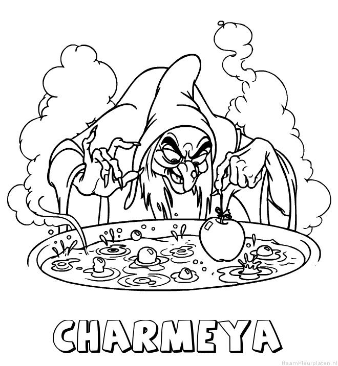 Charmeya heks kleurplaat