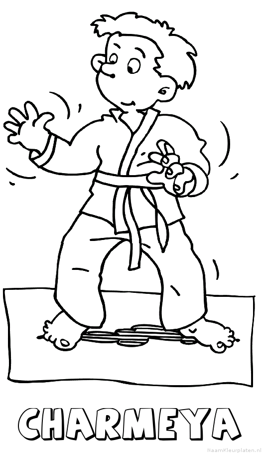 Charmeya judo kleurplaat