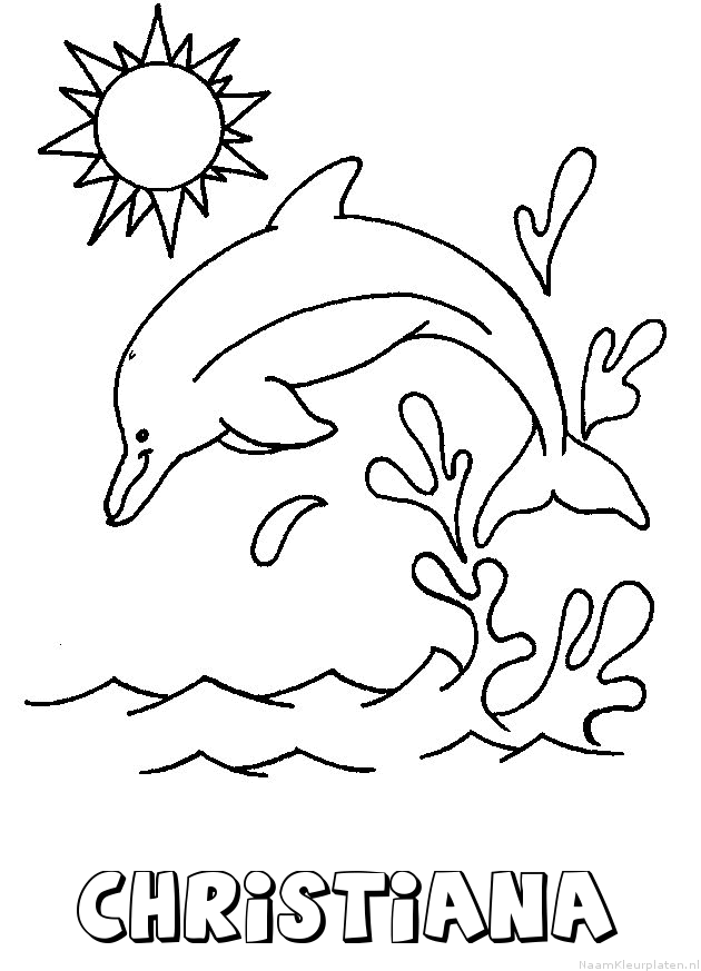 Christiana dolfijn kleurplaat