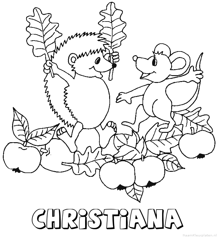 Christiana egel kleurplaat