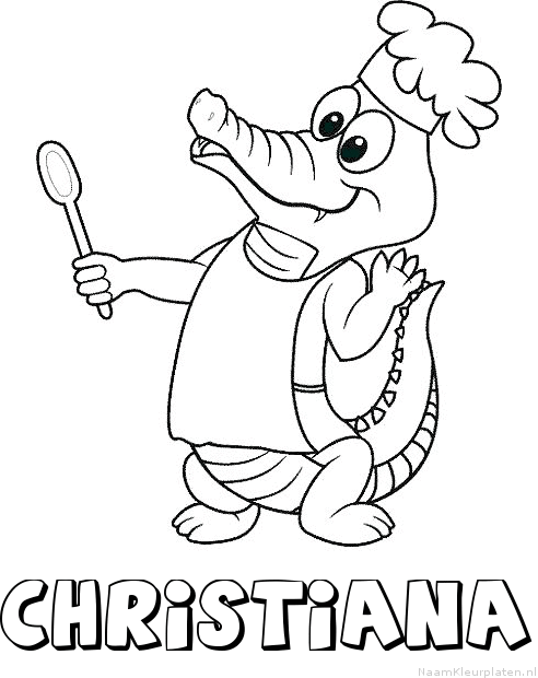Christiana krokodil kleurplaat