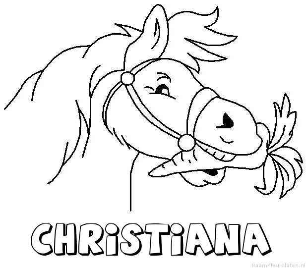 Christiana paard van sinterklaas kleurplaat