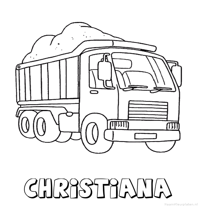 Christiana vrachtwagen kleurplaat