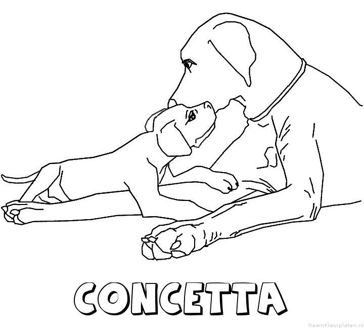 Concetta hond puppy kleurplaat