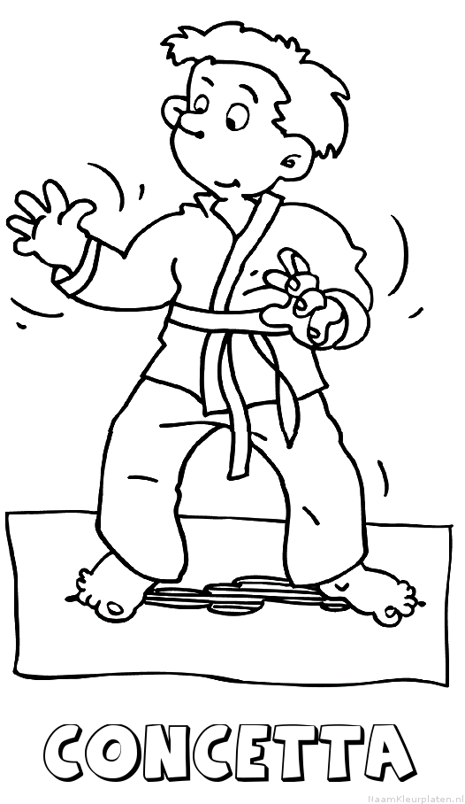 Concetta judo kleurplaat