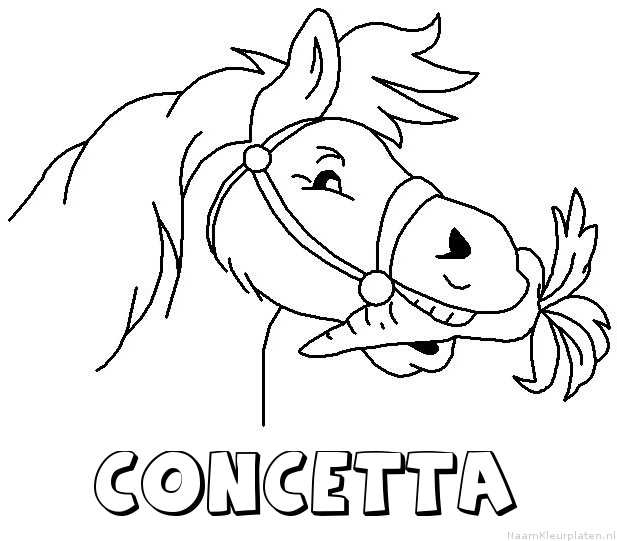 Concetta paard van sinterklaas kleurplaat