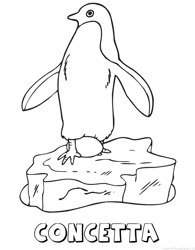 Concetta pinguin kleurplaat