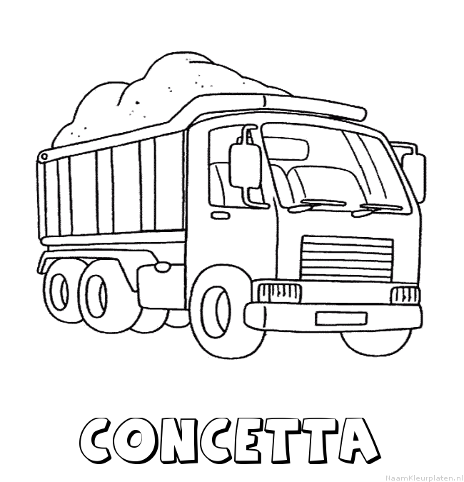 Concetta vrachtwagen kleurplaat