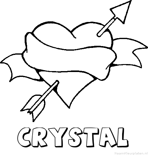 Crystal liefde kleurplaat