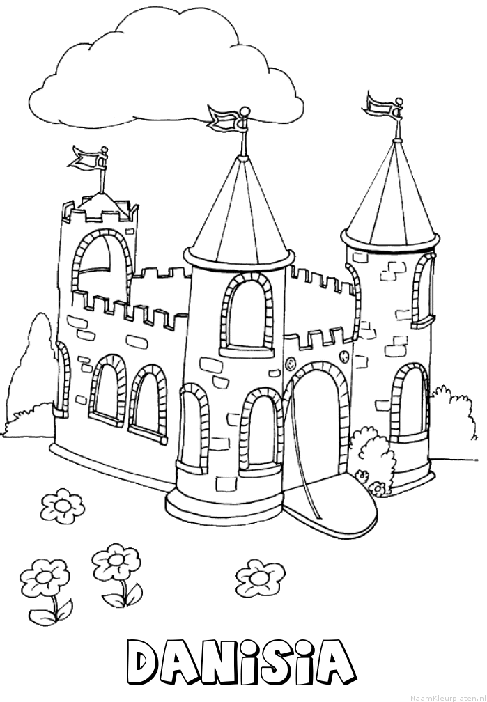 Danisia kasteel kleurplaat
