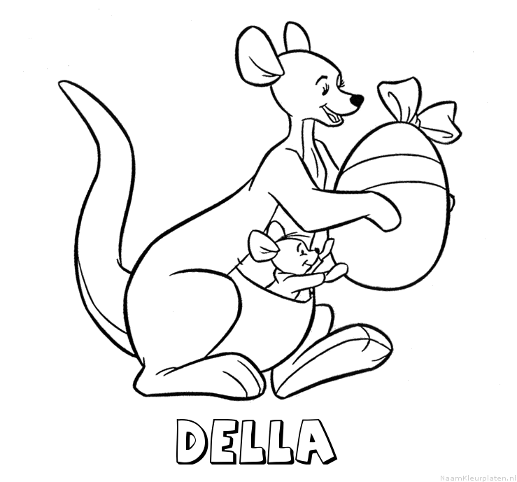 Della kangoeroe kleurplaat