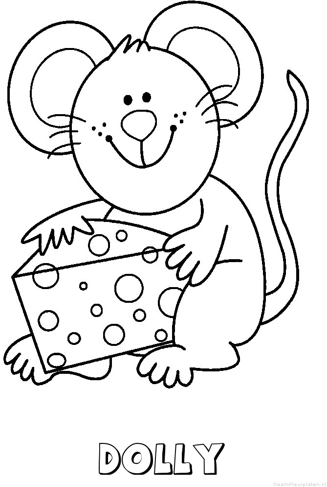 Dolly muis kaas kleurplaat