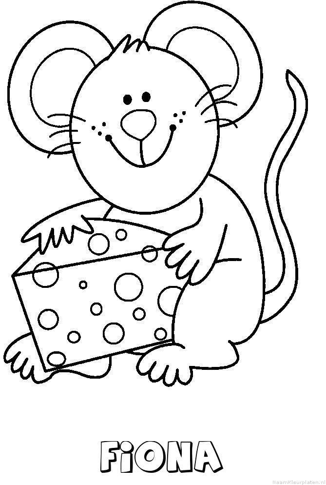 Fiona muis kaas kleurplaat