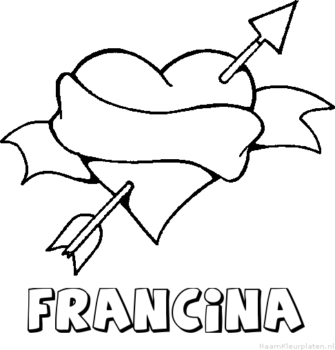 Francina liefde kleurplaat