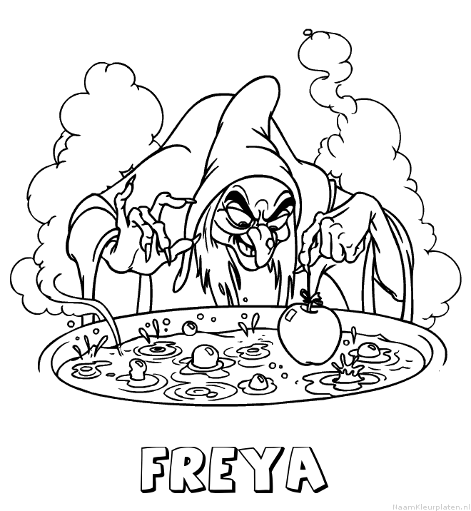 Freya heks kleurplaat