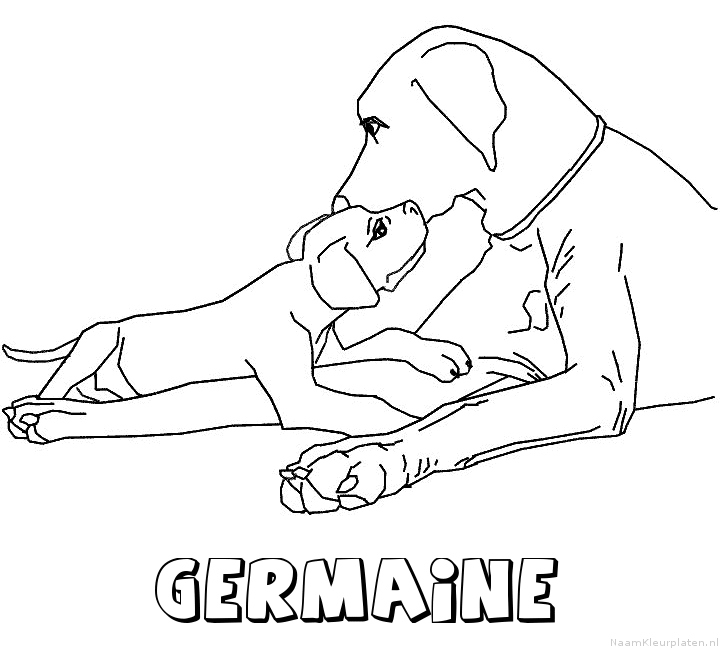 Germaine hond puppy kleurplaat
