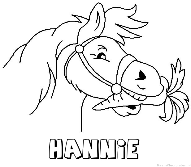 Hannie paard van sinterklaas kleurplaat