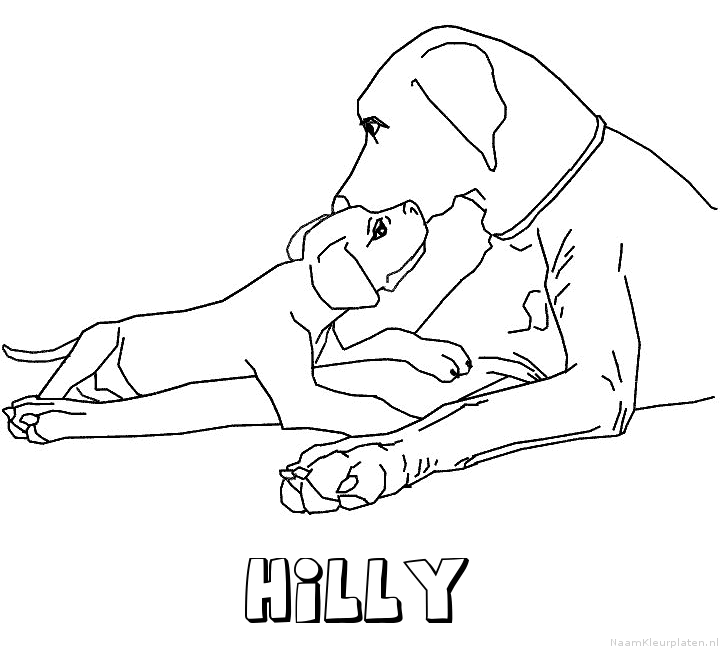 Hilly hond puppy kleurplaat
