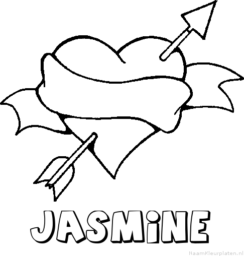 Jasmine liefde kleurplaat