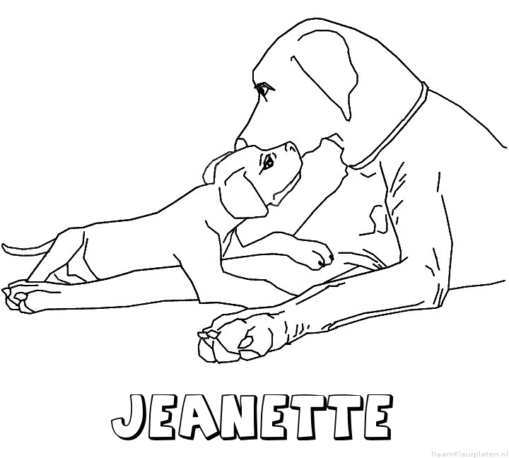 Jeanette hond puppy kleurplaat