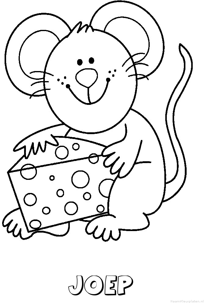 Joep muis kaas kleurplaat