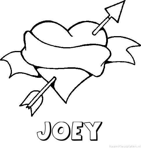 Joey liefde kleurplaat