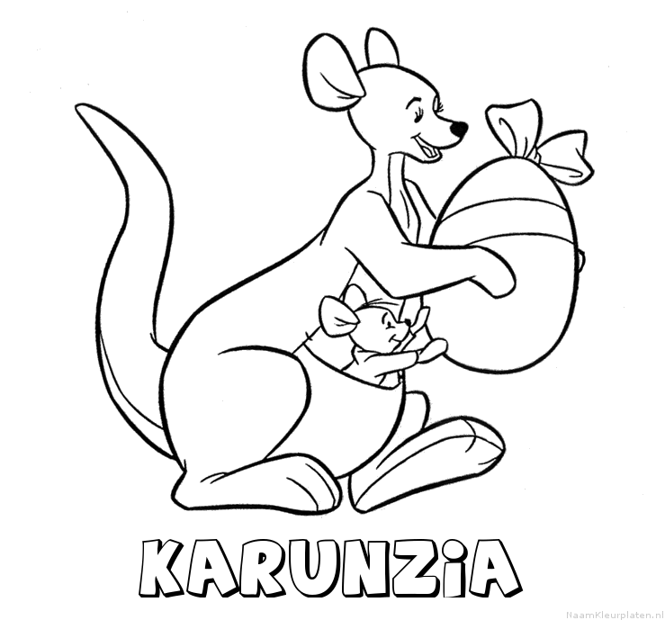 Karunzia kangoeroe kleurplaat