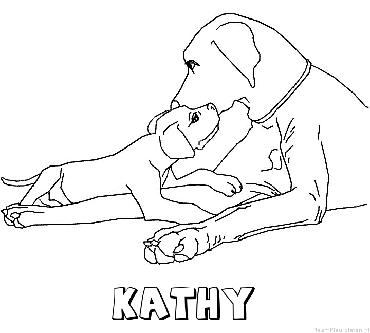 Kathy hond puppy kleurplaat