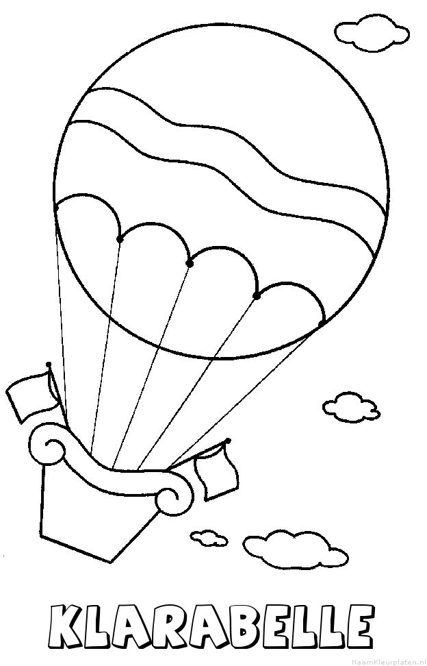 Klarabelle luchtballon kleurplaat