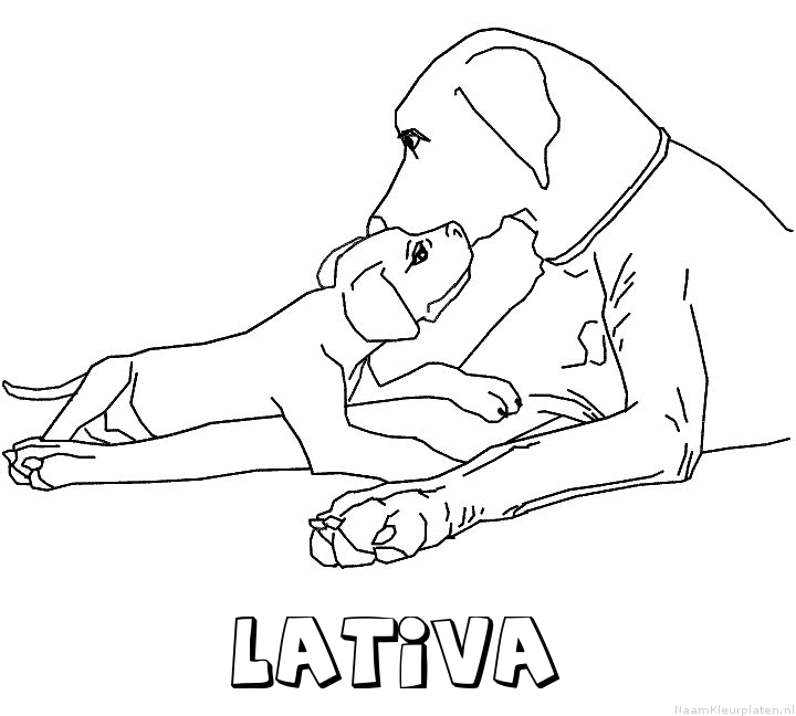 Lativa hond puppy kleurplaat