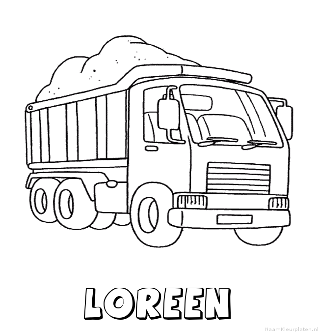 Loreen vrachtwagen kleurplaat
