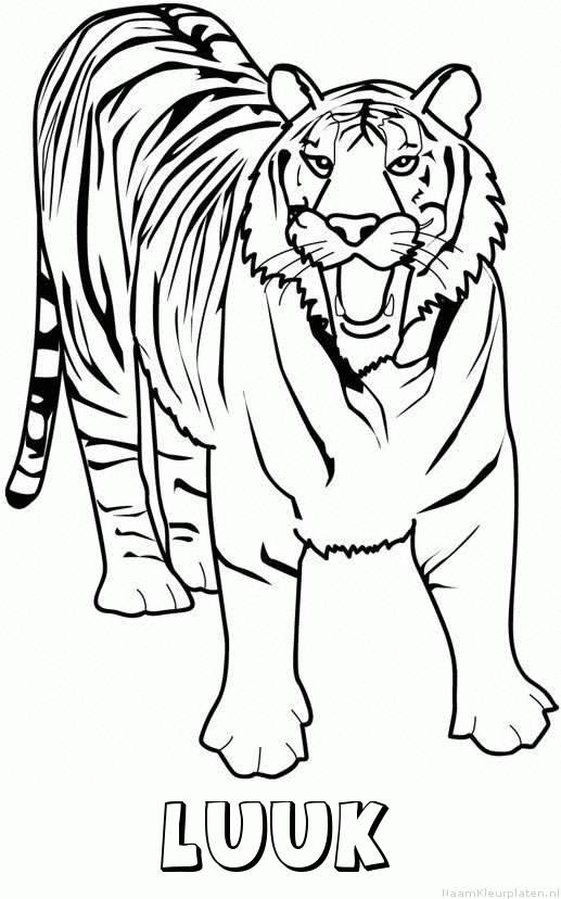 Luuk tijger 2 kleurplaat