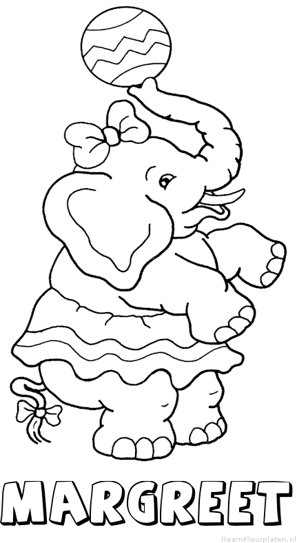 Margreet olifant kleurplaat