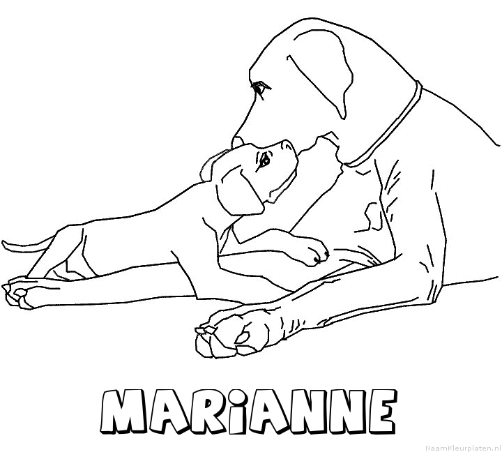 Marianne hond puppy kleurplaat