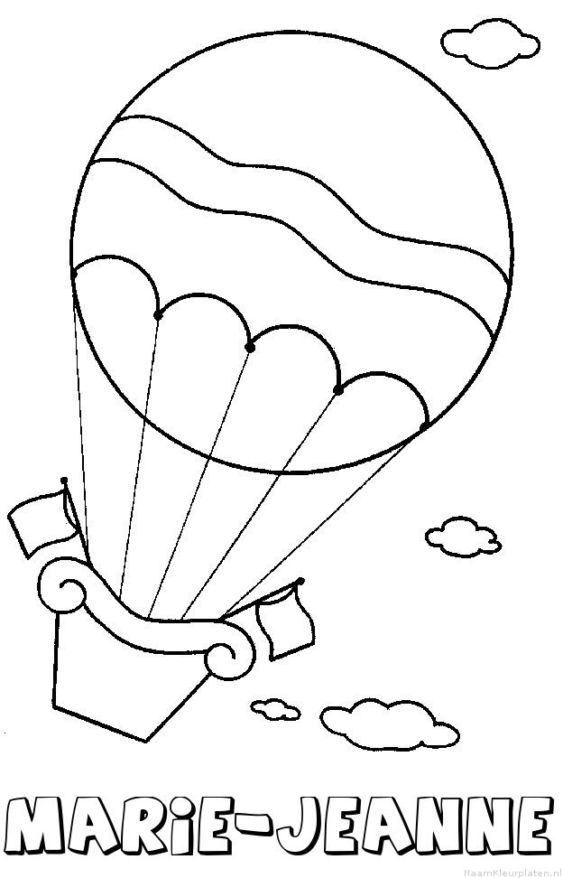 Marie jeanne luchtballon kleurplaat