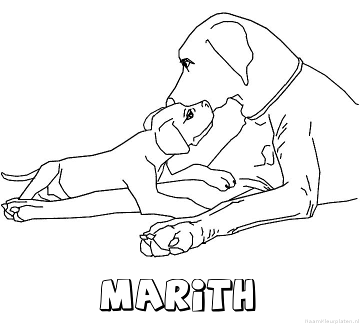 Marith hond puppy kleurplaat