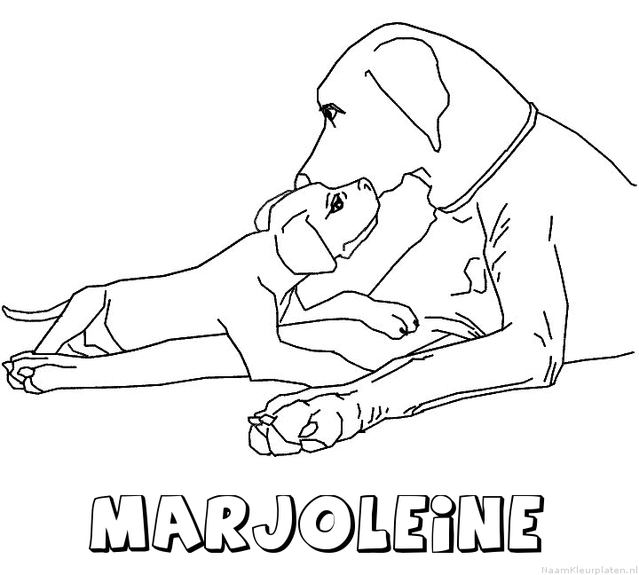 Marjoleine hond puppy kleurplaat