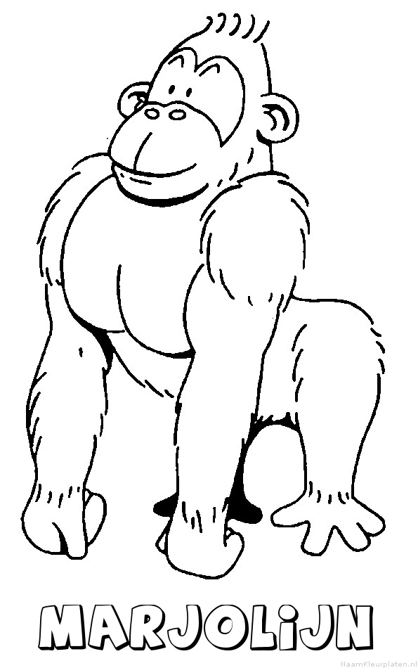 Marjolijn aap gorilla kleurplaat